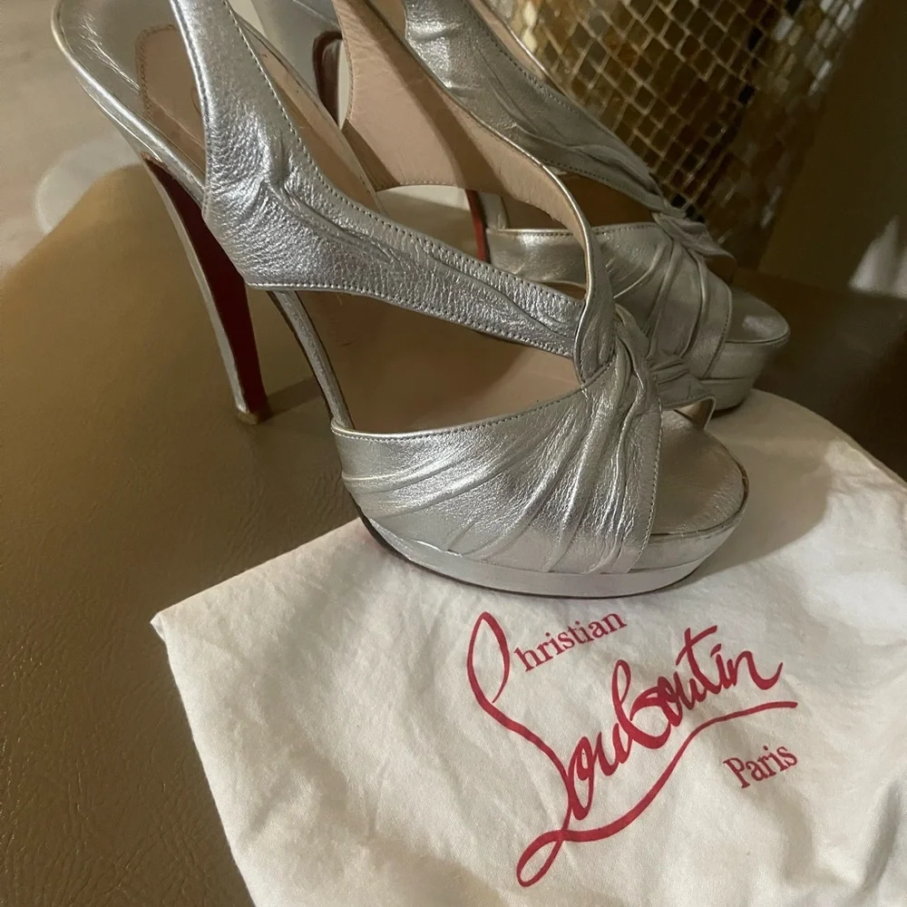 Christian Louboutin elegant silver